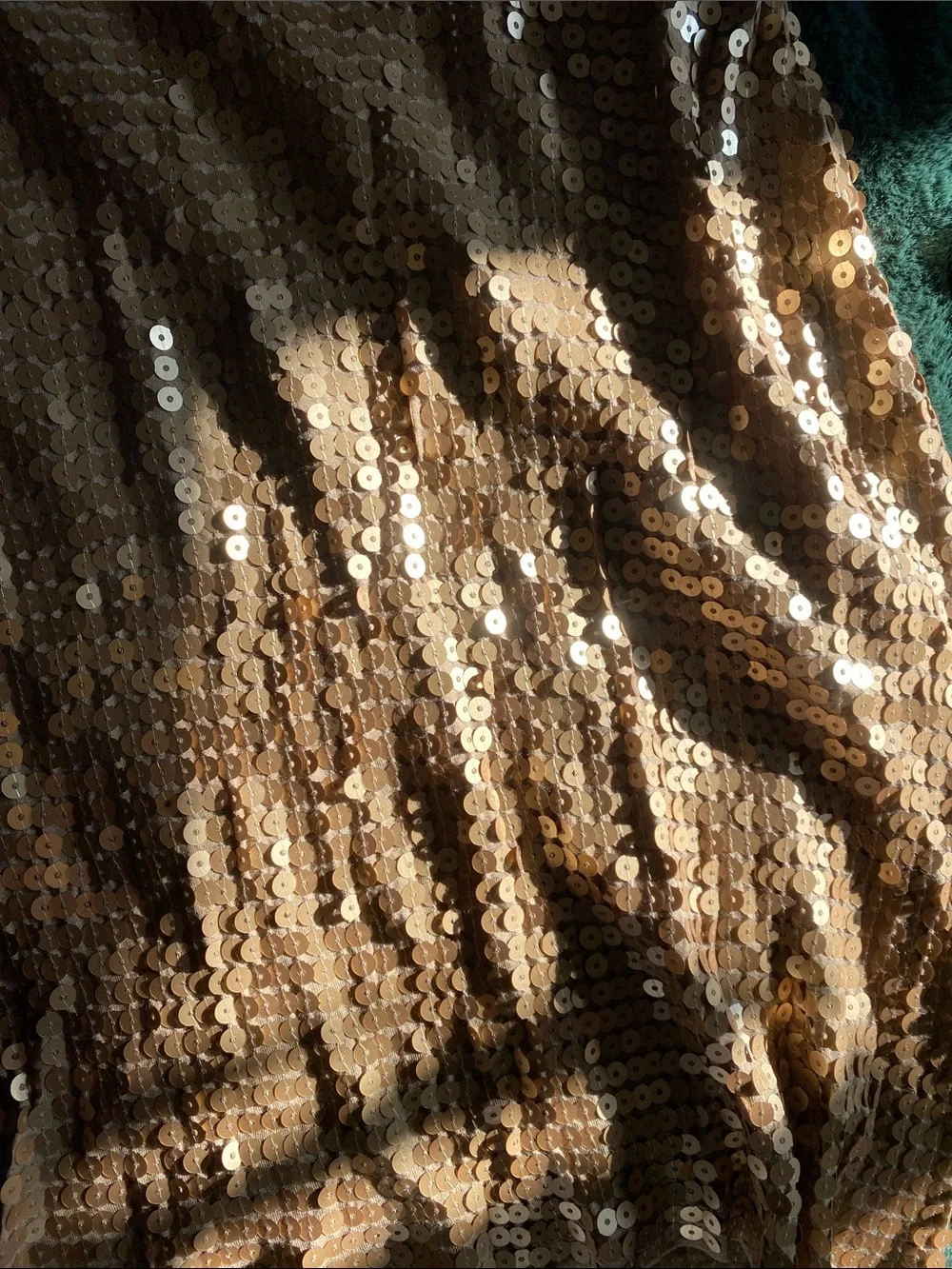 Michael Kors Gold Sequin Wrap Mini Dress